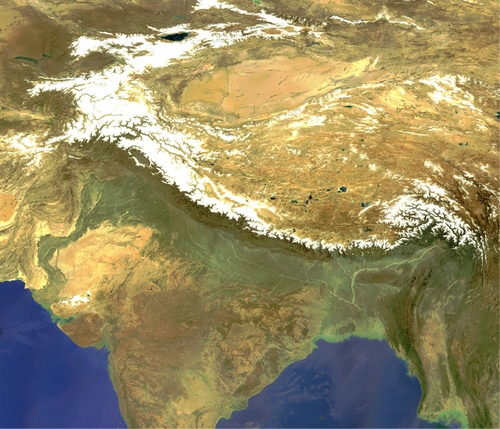 L'Himalaya vu par satellite